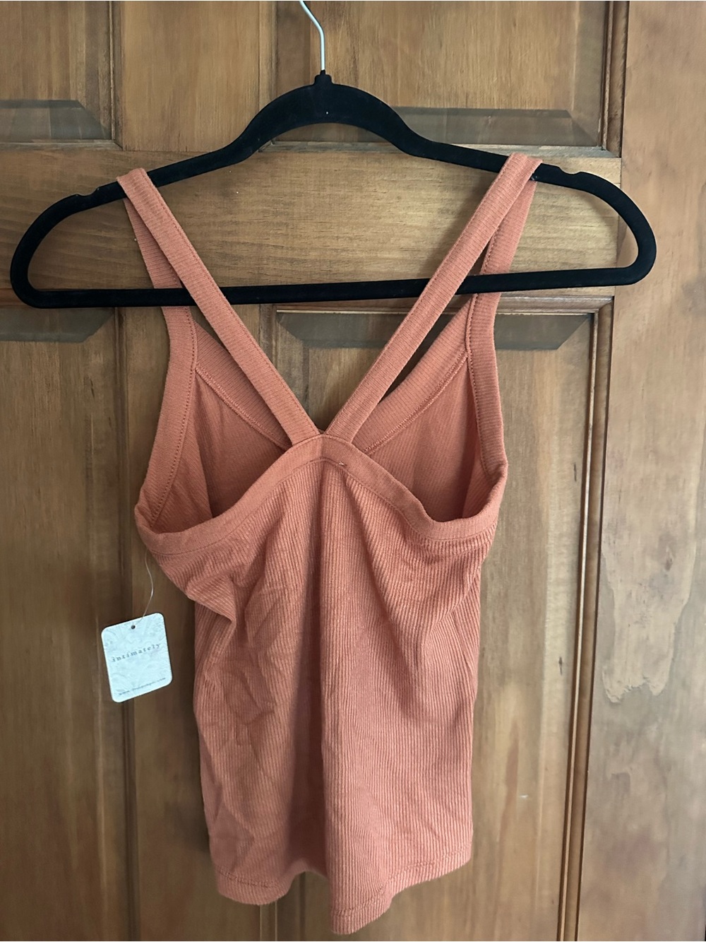 Free People Double-Strap Ribbed Tank — Rust - Picture 2 of 3